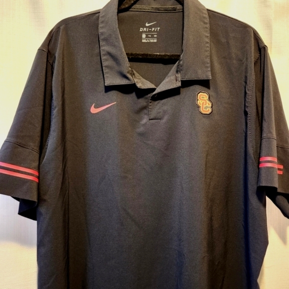 USC Trojans Nike Dri Fit Football Short Sleeve Polo Golf Shirt Size XXL - Picture 4 of 6